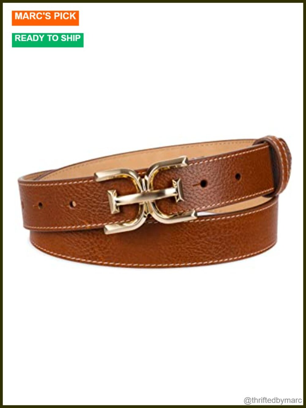 Women's Buckle Slim Belt 1.1 Inch Wide for Jeans Dresses Trousers